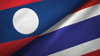 © Aleks Taurus - Laos and Thailand two flags textile cloth, fabric texture