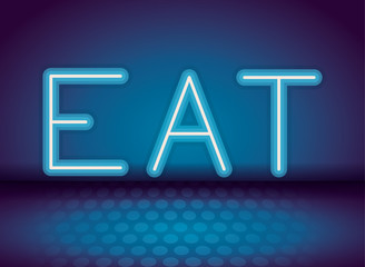 Poster - eat neon advertising