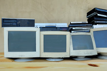 Garbage Dump, Monitor Computer And Old Electrical Appliances That Are Broken Or Not Used, Electronic Waste Is Harmful To The Environment.