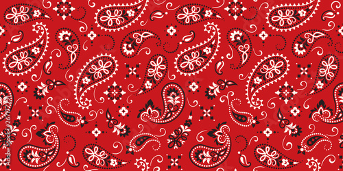 Fotografía Seamless pattern based on ornament paisley Bandana Print