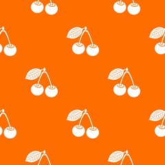 Wall Mural - Cherry pattern vector orange for any web design best