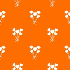 Canvas Print - Balloon pattern vector orange for any web design best