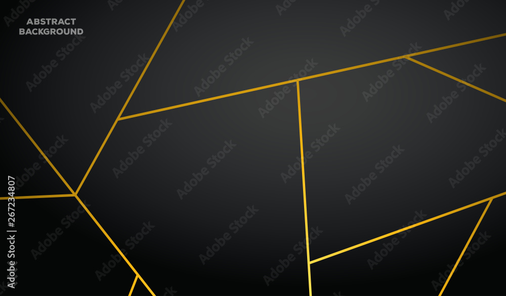 Abstract 3d background with black paper layers. Vector geometric ...