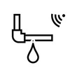 Outline leak pipe sensor vector icon