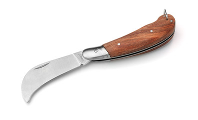 Curved pocket knife