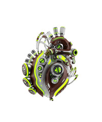 Sticker - Sci-fi artificial heart 3d rendering