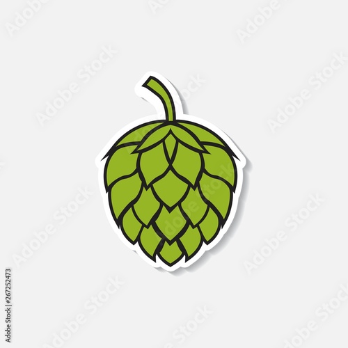 Fotomural Hop icon isolated on white background