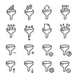 © Vikivector - Data filter icon, network and communication management