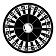 Casino roulette icon. Simple illustration of casino roulette vector icon for web design isolated on white background