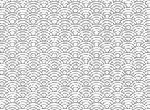 Vector Background Of White Japanese Wave Pattern