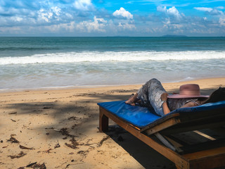 Sea views of Koh Payam Island in summer. Ranong Province, Thailand.