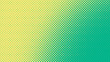 Green and yellow pop art background in retro comic style with halftone dots design