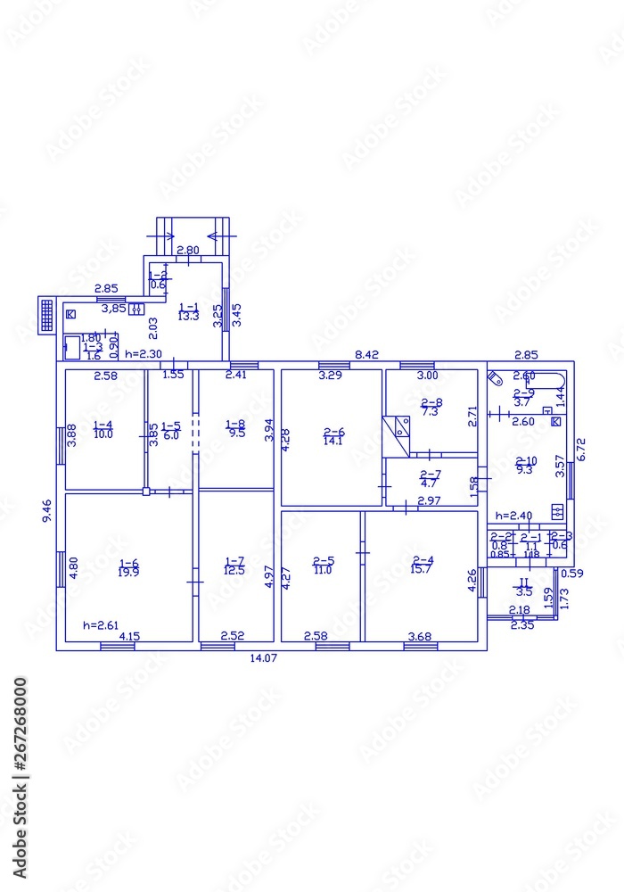 2d Floor Plan Black White Floor Plan Floorplan Stock Illustration