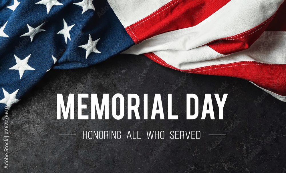 Memorial Day - Honoring All Who Served - obrazy, fototapety, plakaty 