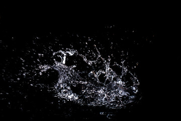  Splash of water. Isolate on black background
