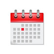 © kolonko - Calendar icon with month time symbol. Flat agenda day reminder event calendar design button