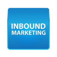 Wall Mural - Inbound Marketing shiny blue square button