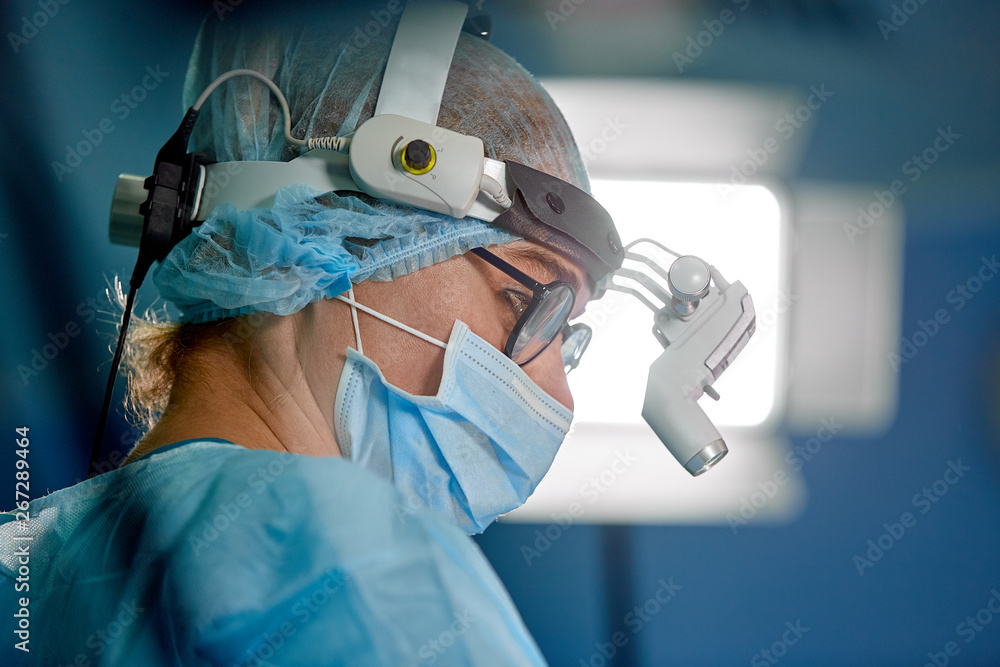 Surgery Look In Health care, medical background, surgery concept. portrait of a surgeon ...