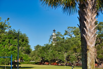 Sticker - LIghthouse on the coast of St Simons Island in Georgia