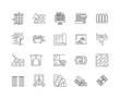 © iconsgraph - Decorator line icons, linear signs, vector set, outline concept illustration