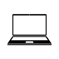 Poster - Laptop device icon sign, office computer - stock vector