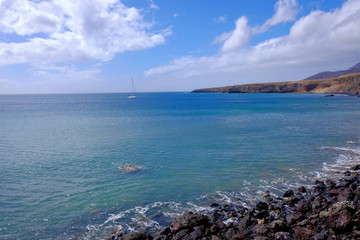 Wall Mural - View on the beach Las Coloradas on the Canary Island Fuerteventura.