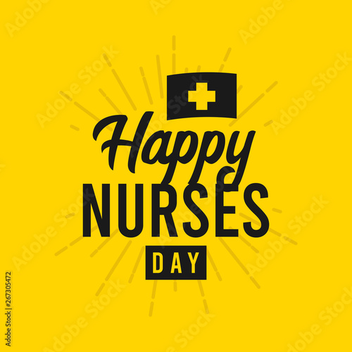 Happy International Nurses Day Vector Template Design For Thank