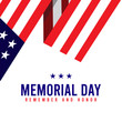 © MEGAWE - Happy Memorial Day. Remember and honor with united states of america flag, Vector illustration.