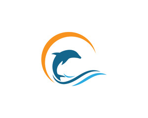 Poster - Dolphin logo icon vector