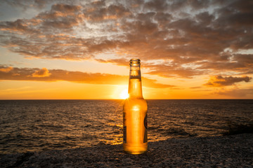 Wall Mural - Cocktails at sunset Views around the Caribbean Island of Curacao