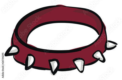 Cuadros en Lienzo collar with spikes, vector or color illustration