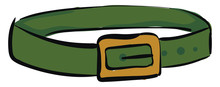 Green Dog Collar , Vector Or Color Illustration