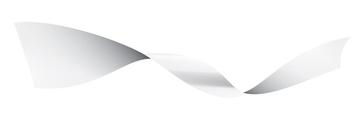 Wall Mural - white ribbon on white background. vector illustration