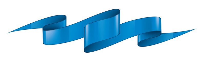 Wall Mural - blue ribbon on white background. vector illustration