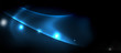 © antishock - Dark background with neon color waves, vector template