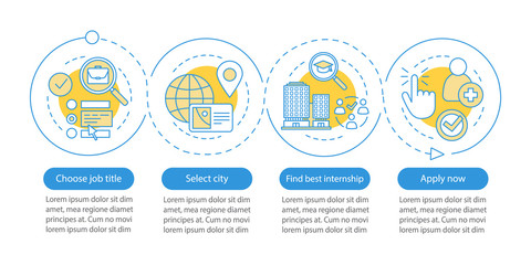 Internship program vector infographic template