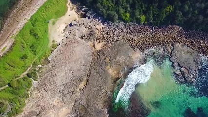 Wall Mural - Flying over the rugged coastline of Australia