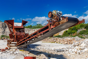 Wall Mural - Old rusty crushing machine