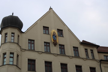 Poster - Munich architecture on a cloudy spring day