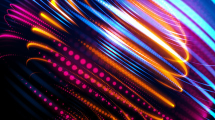 Wall Mural - Future business investing in world cyber metaverse technology in digital space 3D rendering background, colorful global with power energy path iot internet and technology concept.