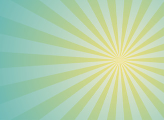 Sunlight retro faded wide background. blue and beige color burst background.