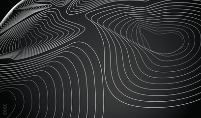 Wall Mural - Abstract background with dynamic linear waves. Vector illustration in flat minimalistic style