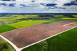 Fields and roads in latvian countryside.