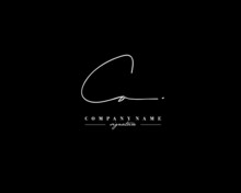 C A CA Signature Initial Logo Template Vector