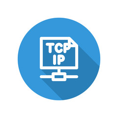 Wall Mural - Vector illustration icon for the TCP/IP protocol