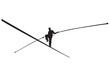 Illustration of rope walker isolated.