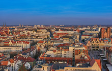 Aerial View On The Centre Of The City Wroclaw, Poland
