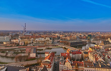 Aerial View On The Centre Of The City Wroclaw, Poland