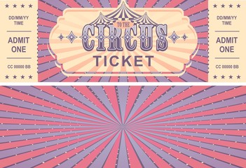 Wall Mural - retro circus tickets