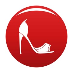 Sticker - Woman shoes icon. Simple illustration of woman shoes vector icon isolated on white background